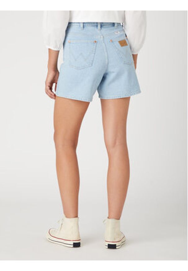 Wrangler Szorty jeansowe W25H3832W 112332447 Błękitny Regular Fit. Kolor: niebieski. Materiał: bawełna, jeans