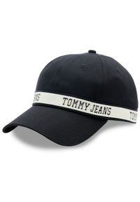 Tommy Jeans Czapka z daszkiem City Girl AW0AW14995 Czarny. Kolor: czarny. Materiał: bawełna, materiał
