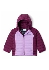 columbia - Kurtka Turystyczna Puchowa Dziecięca Columbia Powder Lite Boys Hooded Jacket. Kolor: fioletowy. Materiał: puch. Sezon: zima #1