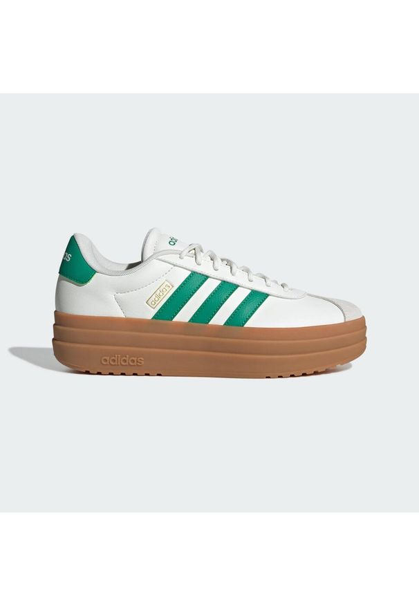 Adidas - Buty VL Court Bold. Kolor: zielony, biały, żółty, wielokolorowy. Obcas: na platformie