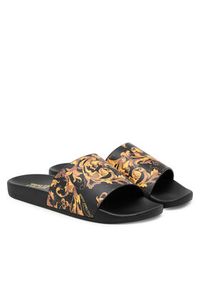Versace Jeans Couture Klapki 79YA3SQ4 ZS365 G89 Czarny. Kolor: czarny