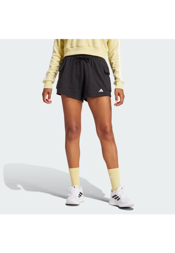 Adidas - Szorty Essentials French Terry Small Logo. Kolor: biały, czarny, wielokolorowy. Materiał: materiał. Sport: fitness