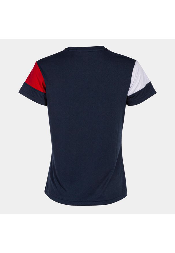 Sportowy T-shirt Damski Joma Navy-Czerwony - Komfort i Oddychalność. Kolor: wielokolorowy, niebieski, czerwony. Sport: piłka nożna