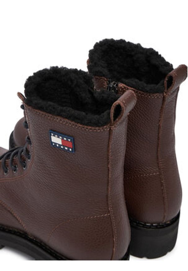 Tommy Jeans Trapery Tjw Urban Laceup Boot Wl EN0EN02906 Brązowy. Kolor: brązowy. Materiał: skóra
