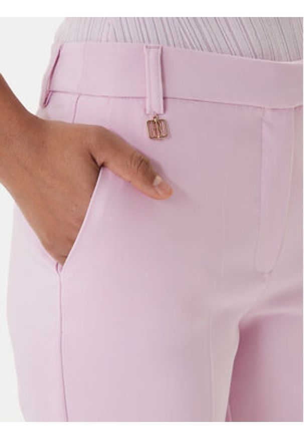 Fracomina Spodnie materiałowe FR26SV4002W42901 Różowy Slim Fit. Kolor: różowy. Materiał: syntetyk