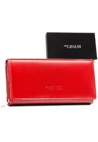 4U CAVALDI - Portfel czerwony Cavaldi RD-12-GCL-7314 RED. Kolor: czerwony. Materiał: skóra