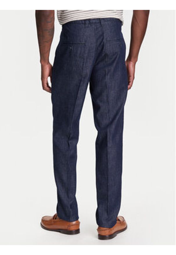 United Colors of Benetton - United Colors Of Benetton Spodnie materiałowe 40QFUF05J Granatowy Slim Fit. Kolor: niebieski. Materiał: bawełna