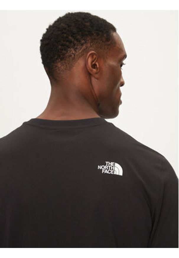 The North Face T-Shirt Fine NF0A8A6M Czarny Regular Fit. Kolor: czarny. Materiał: bawełna, syntetyk