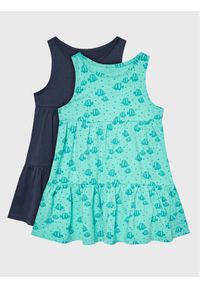 Zippy Komplet 2 sukienek ZKGAP0501 23030 Kolorowy Regular Fit. Materiał: bawełna. Wzór: kolorowy #1