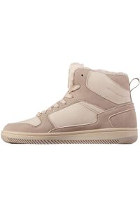 Kappa - Wysokie Buty Treningowe Unisex Dla Dorosłych Z Podszewką Ze Sztucznego Futra. Okazja: na spacer. Kolor: beżowy. Materiał: futro. Sport: turystyka piesza