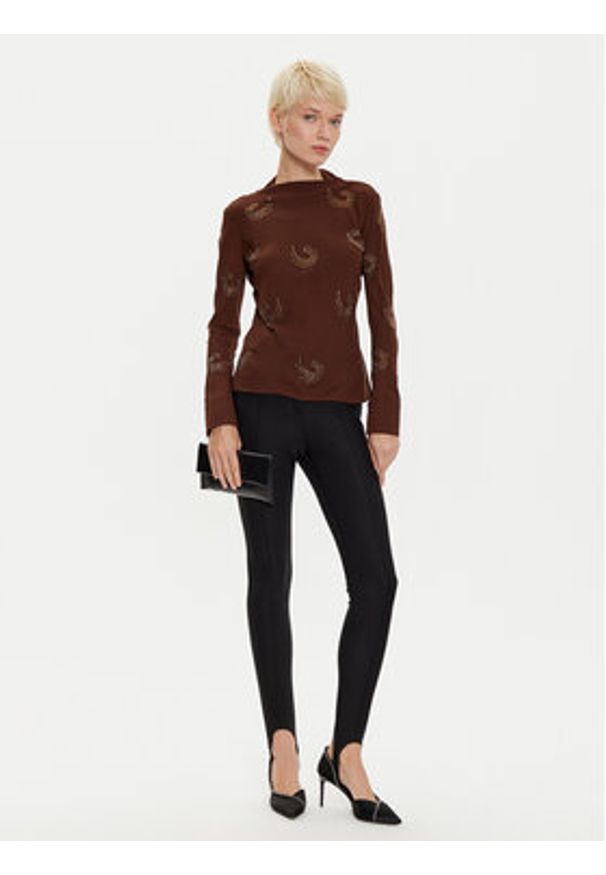 Pinko - PINKO Spodnie materiałowe 104382 A27Z Czarny Regular Fit. Kolor: czarny. Materiał: wiskoza