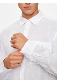 Marc O'Polo Koszula M23 7428 42318 Biały Regular Fit. Typ kołnierza: polo. Kolor: biały. Materiał: len #2
