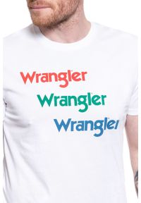 Wrangler - WRANGLER T SHIRT SS REPEAT TEE WHITE W7D7D3989. Kolor: biały #8