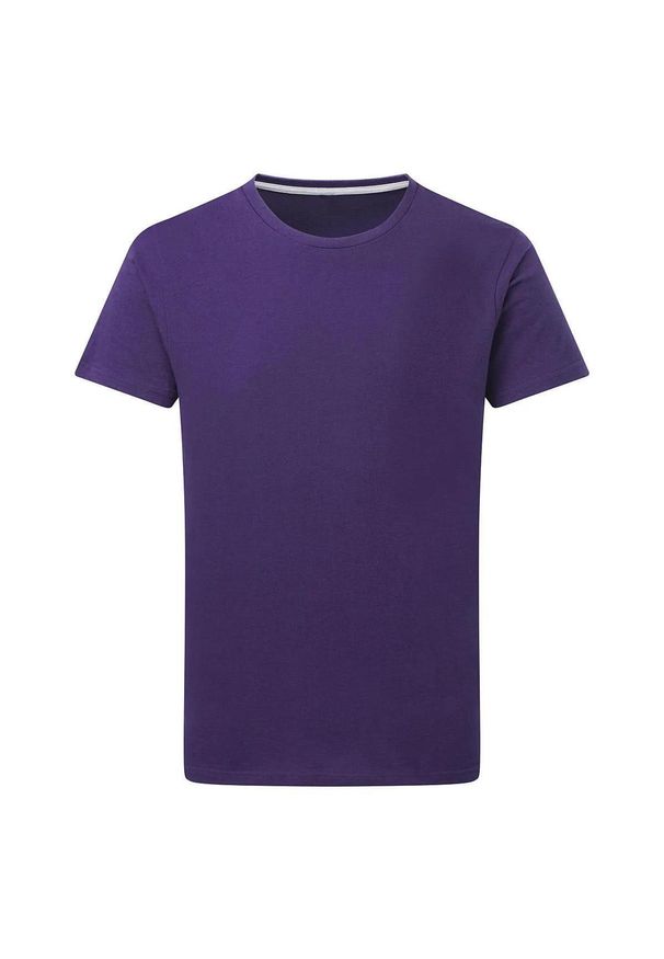 SG - Męska Koszulka Z Doskonałym Nadrukiem. Kolor: fioletowy. Wzór: nadruk. Sport: turystyka piesza