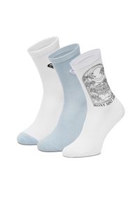 Zestaw 3 par wysokich skarpet unisex Roxy. Kolor: biały
