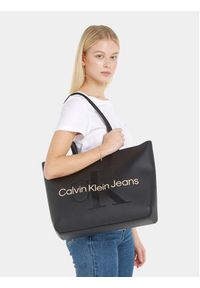Calvin Klein Jeans Torebka Sculpted Shopper29 Mono K60K610276 Czarny. Kolor: czarny #4