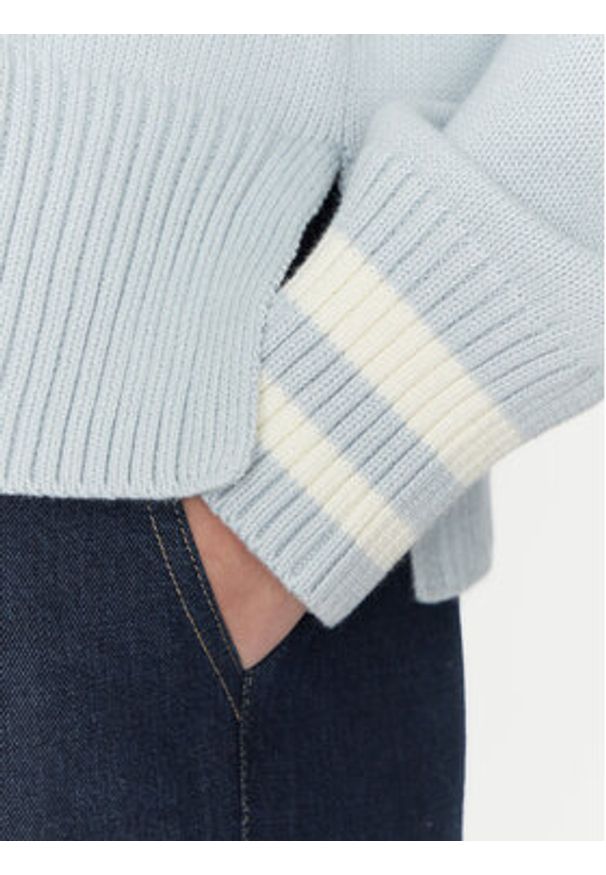 Guess Jeans Kardigan W4BR81 Z3HM1 Błękitny Regular Fit. Kolor: niebieski. Materiał: bawełna