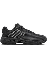Buty do tenisa damskie K-Swiss Hypercourt Express 2. Kolor: wielokolorowy, czarny. Materiał: materiał, syntetyk. Szerokość cholewki: normalna. Sport: tenis