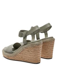 Calvin Klein Espadryle Wedge Sandal 70 He HW0HW02050 Szary. Kolor: szary. Materiał: skóra #4