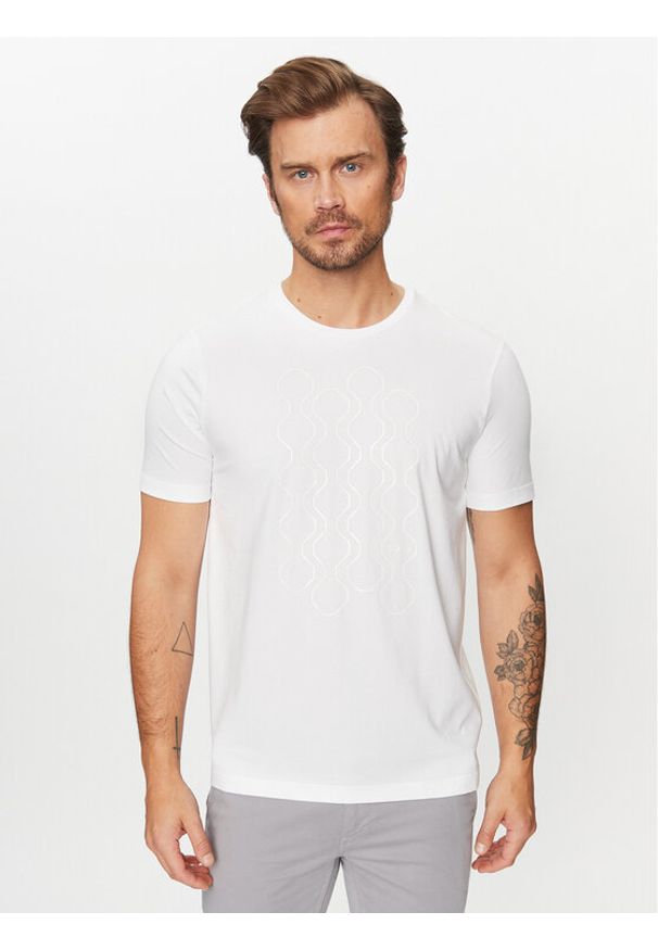 BOSS - Boss T-Shirt Tee 5 50507029 Biały Regular Fit. Kolor: biały. Materiał: bawełna