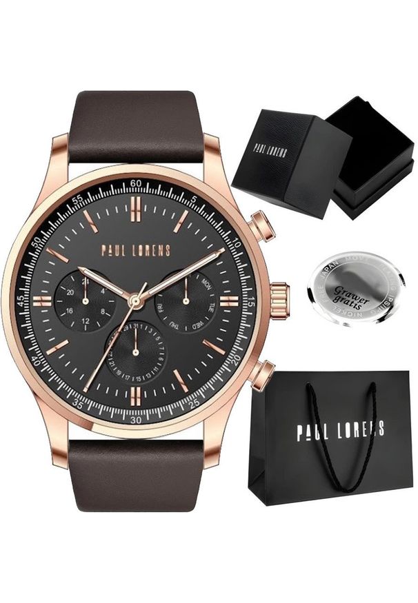 Zegarek męski Paul Lorens - FABER-1B1 z grawerem
