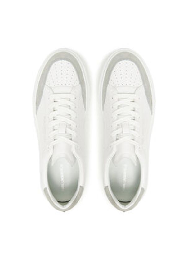 Karl Lagerfeld - KARL LAGERFELD Sneakersy KL52241 Biały. Kolor: biały. Materiał: skóra