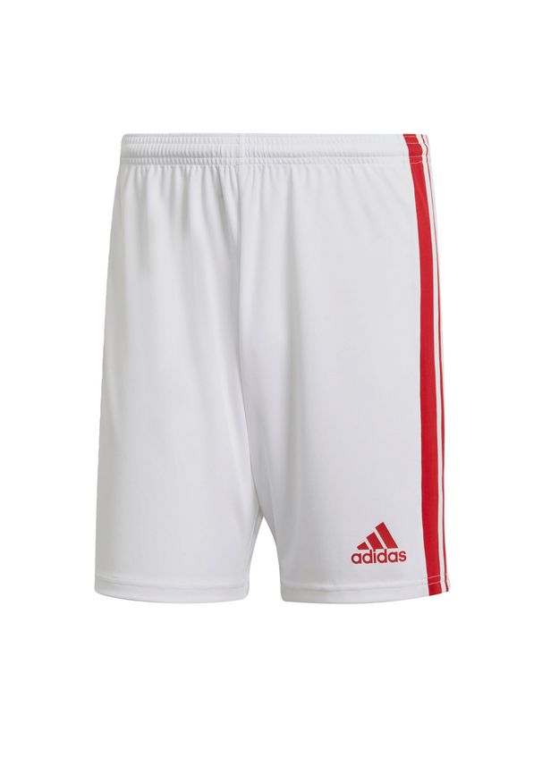 Adidas - Spodenki piłkarskie męskie adidas Squadra 21 Short. Kolor: wielokolorowy, biały, czerwony. Sport: piłka nożna