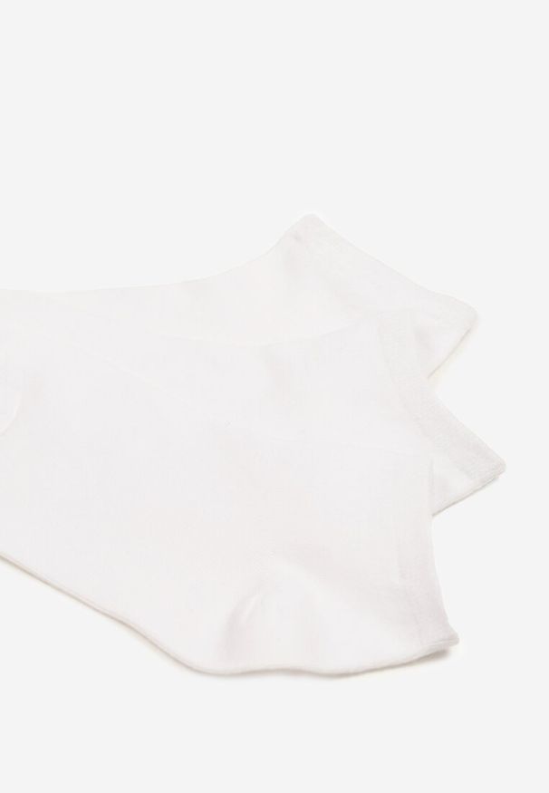 Renee - Białe Bawełniane Skarpety Stopki 3-Pack Venandrella. Kolor: biały. Materiał: bawełna