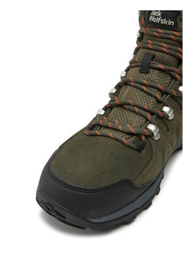 Jack Wolfskin Trekkingi Refugio Texapore Mid M 4049841 Khaki. Kolor: brązowy. Materiał: skóra. Sport: turystyka piesza