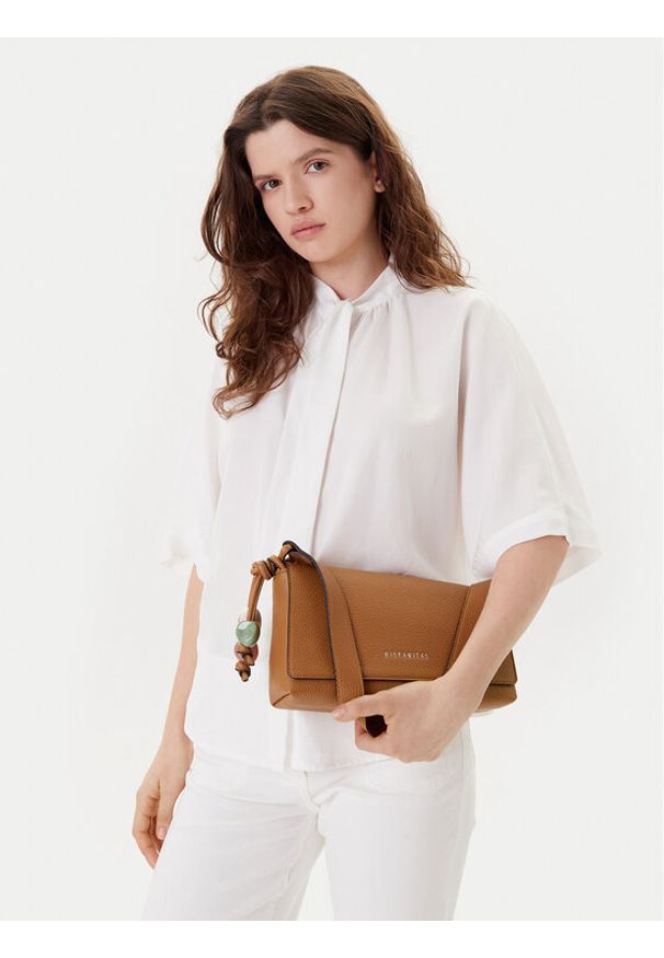 Hispanitas Torebka BV253975 Brązowy. Kolor: brązowy. Materiał: skórzane