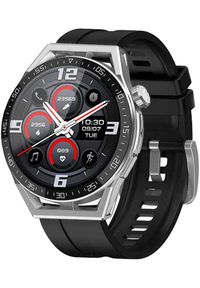 Zegarek SMARTWATCH Rubicon E88 silver / black silicone. Rodzaj zegarka: smartwatch #1