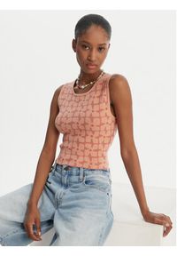 RVCA Top Shiver 23B071504 Różowy Slim Fit. Kolor: różowy. Materiał: wiskoza #4