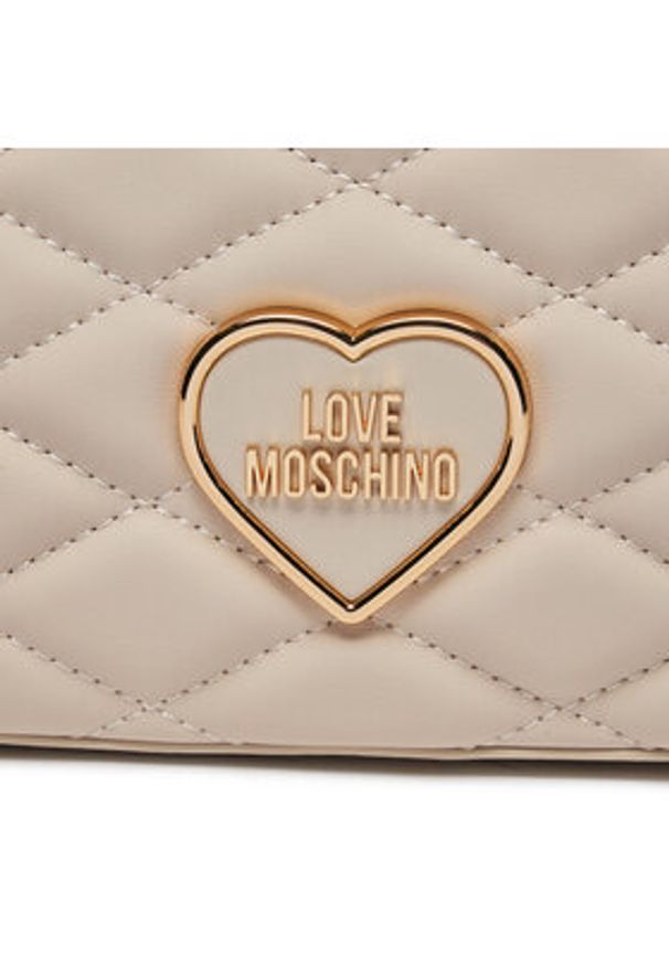 Love Moschino - LOVE MOSCHINO Torebka JC4139PP1IL1011A Beżowy. Kolor: beżowy. Materiał: skórzane