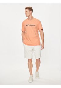 columbia - Columbia T-Shirt CSC Basic Logo™ Short Sleeve 1680053 Pomarańczowy Regular Fit. Kolor: pomarańczowy. Materiał: bawełna #5