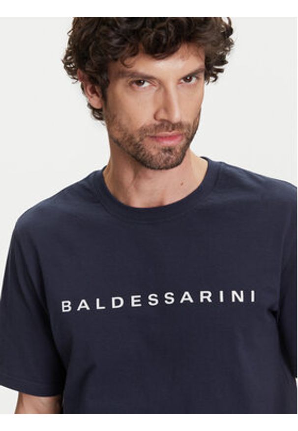 Baldessarini T-Shirt B4 20082.5293 Granatowy Regular Fit. Kolor: niebieski. Materiał: bawełna