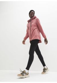 bonprix - Bluza rozpinana z polaru, z kieszeniami z zamkiem. Kolor: fioletowy. Materiał: polar. Długość: długie