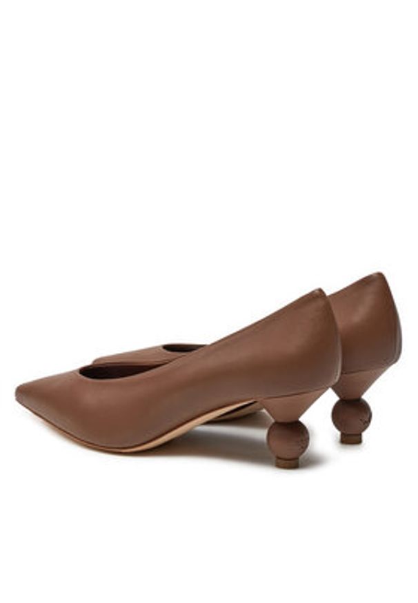 Weekend Max Mara Czółenka Renza 24255260346 Brązowy. Kolor: brązowy. Materiał: skóra