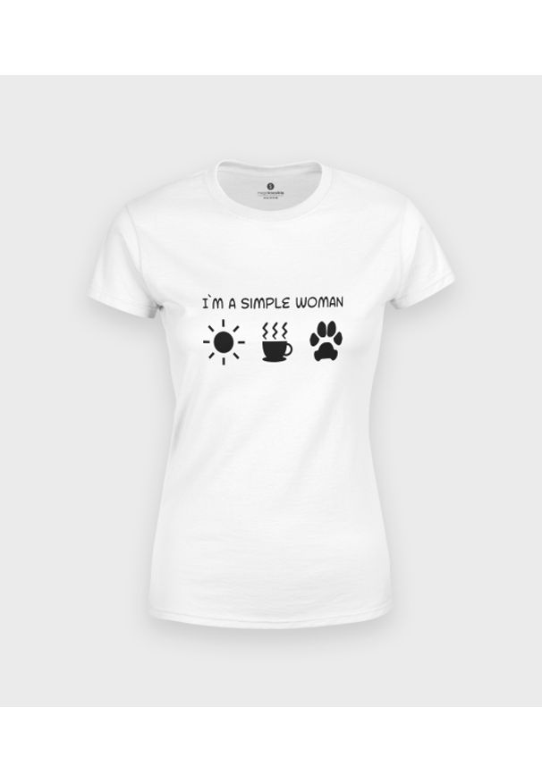 MegaKoszulki - Koszulka damska Simple woman dog. Materiał: bawełna