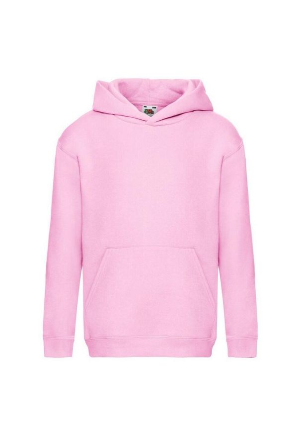 FRUIT OF THE LOOM - Bluza Z Kapturem Premium Dla Dzieci. Typ kołnierza: kaptur. Kolor: różowy