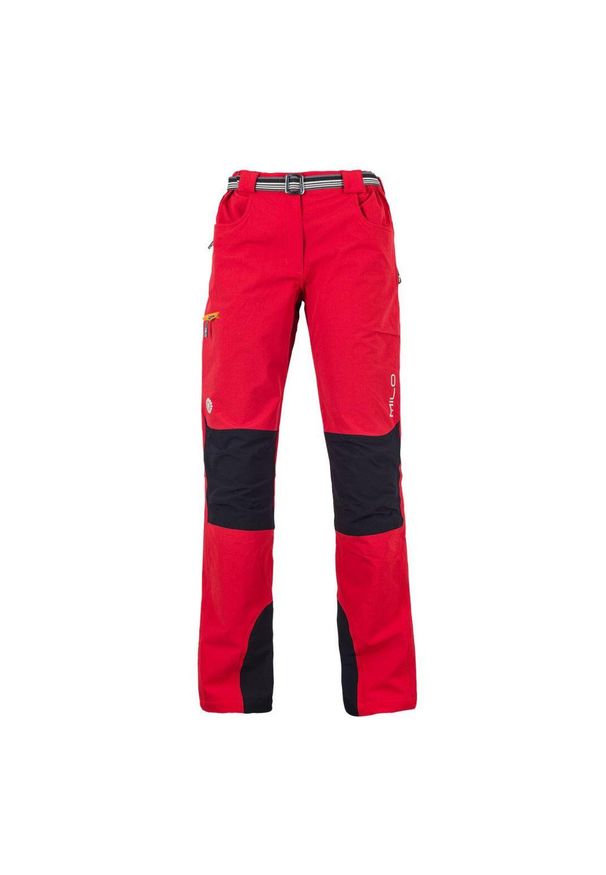 Spodnie trekkingowe Extendo damskie Milo Tacul Lady. Kolor: czerwony. Materiał: tkanina