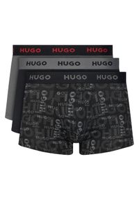 Hugo - HUGO Komplet bokserek Triplet Design 50532550 Czarny. Kolor: czarny. Materiał: bawełna #1
