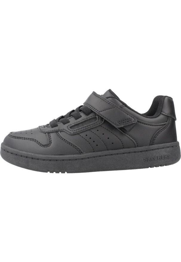 skechers - Buty SKECHERS QUICK STREET Czarny. Okazja: na co dzień. Kolor: czarny. Materiał: tkanina, syntetyk