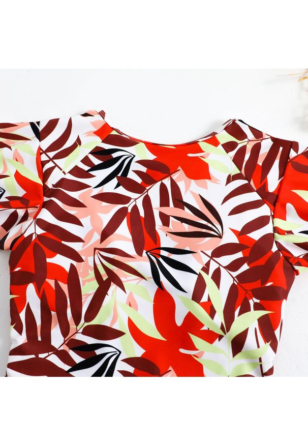 Intica - Strój kąpielowy z rękawkiem i ochroną UV na plażę i basen Sandalia. Kolor: wielokolorowy