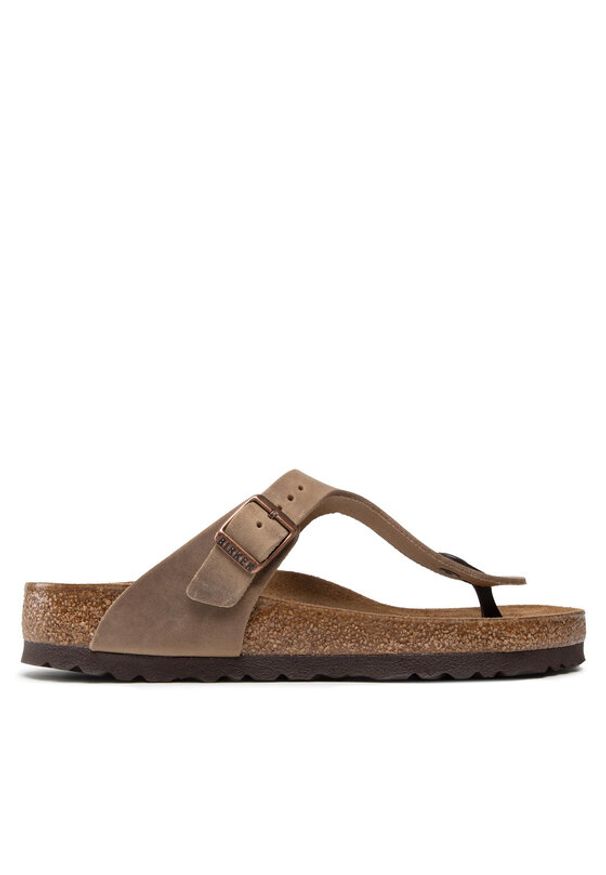 Birkenstock Japonki Gizeh Bs 0943811 Brązowy. Kolor: brązowy. Materiał: nubuk, skóra