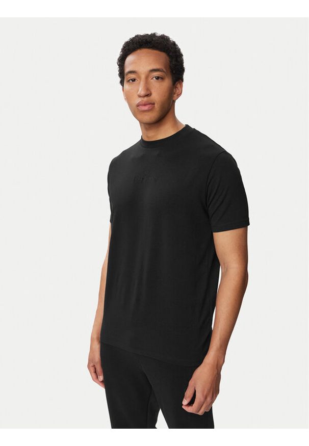 Karl Lagerfeld - KARL LAGERFELD T-Shirt 755047 563221 Czarny Regular Fit. Typ kołnierza: dekolt w karo. Kolor: czarny. Materiał: bawełna