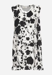 Born2be - Czarna Pudełkowa Sukienka Bez Rękawów z Dodatkiem Lnu Zdobiona Cyrkoniami Vedellin. Okazja: na co dzień. Kolor: czarny. Materiał: len. Długość rękawa: bez rękawów. Wzór: aplikacja. Styl: casual, elegancki, wizytowy #3