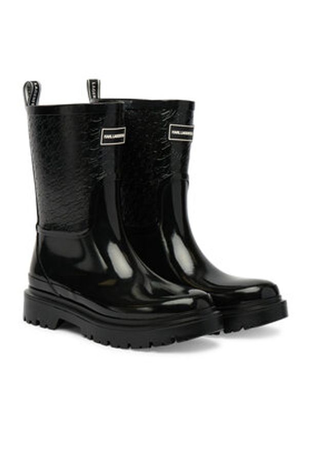 Karl Lagerfeld - KARL LAGERFELD Kalosze KL47170 Czarny. Kolor: czarny. Materiał: syntetyk
