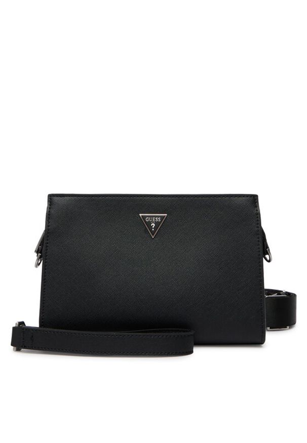 Guess Saszetka HMMISA P6157 Czarny. Kolor: czarny. Materiał: skóra