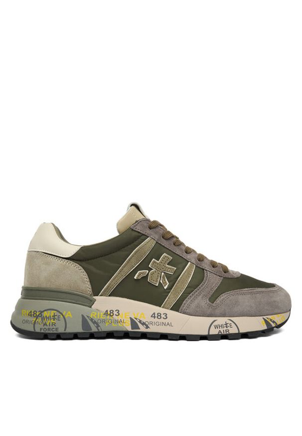 Premiata Sneakersy Lander Var 7706 Kolorowy. Materiał: skóra. Wzór: kolorowy