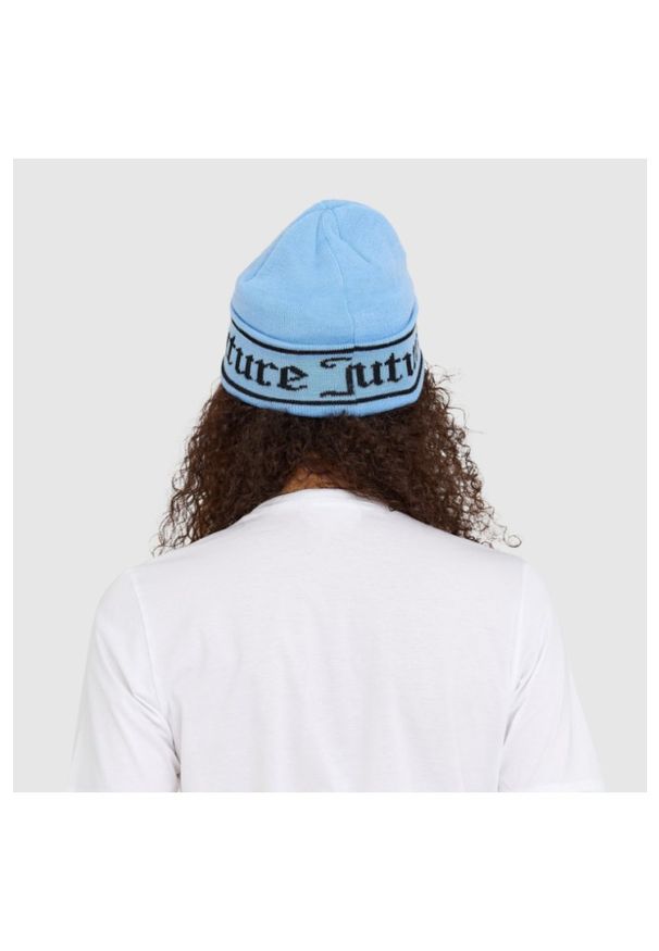 Juicy Couture - JUICY COUTURE Błękitna czapka z logo. Kolor: niebieski